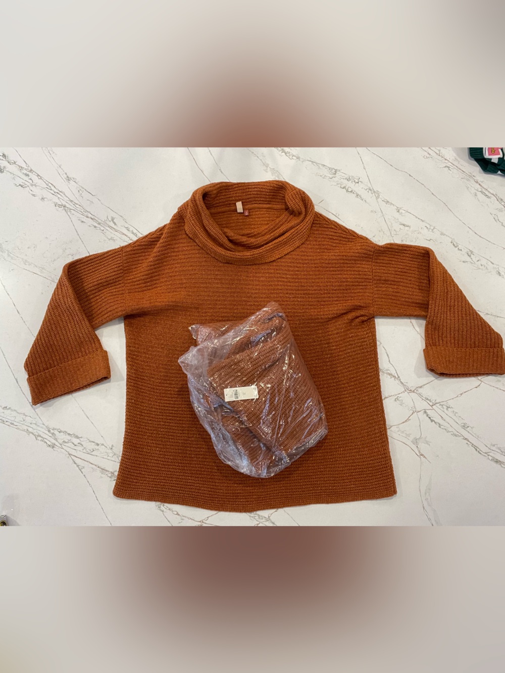 NWT Pilcro Roll Neck Sweater with Cuffs Cedar XL